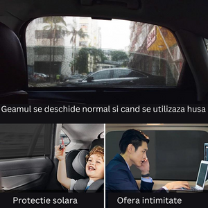 Set 4 huse protectie geamuri auto - protectie solara si anti insecte